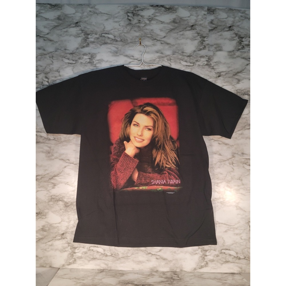 Vtg NEW 1998 Shania Twain Shirt Adult XL Single Stitch Black Polygram Tag USA